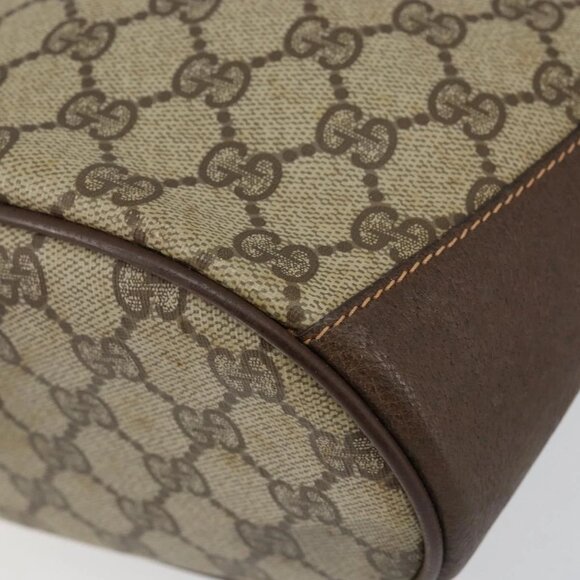 GUCCI GG Supreme Web Sherry Line Bag PVC Leather Beige 40 02 081 Auth BA7253 - Picture 4 of 16